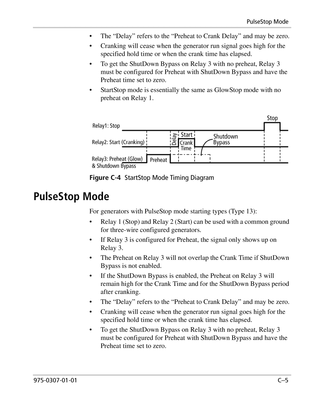 Xantrex Technology XW manual PulseStop Mode, Figure C-4StartStop Mode Timing Diagram 