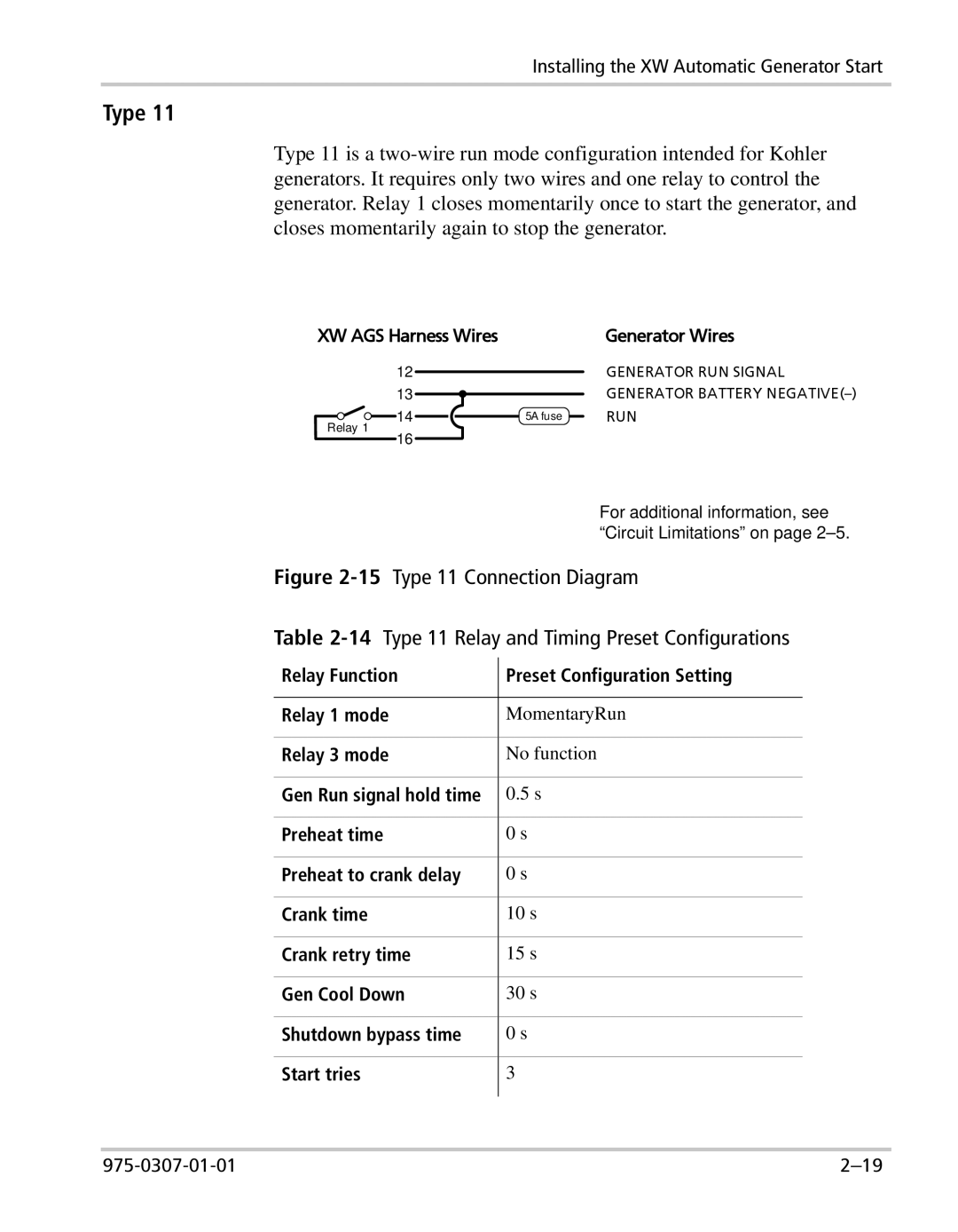 Xantrex Technology XW manual MomentaryRun 