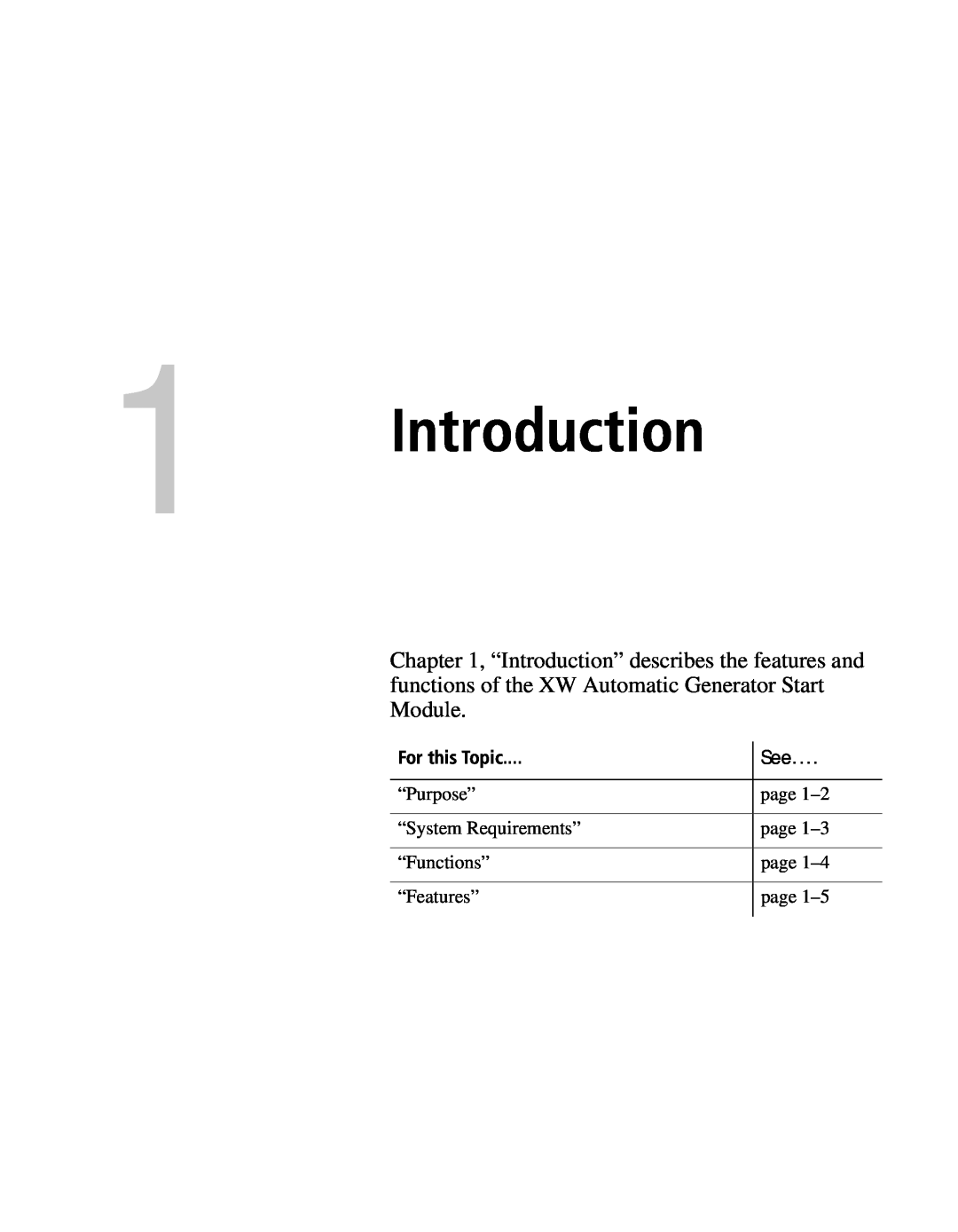 Xantrex Technology XW manual Introduction, For this Topic 