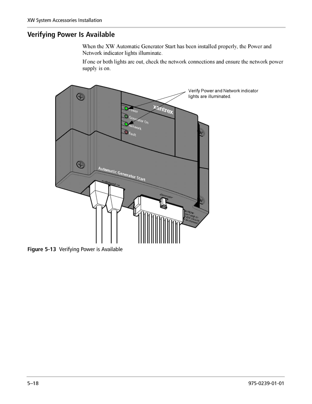 Xantrex Technology XW4024-120/240-60, XW4548-120/240-60, XW6048-120/240-60 manual Verifying Power Is Available 