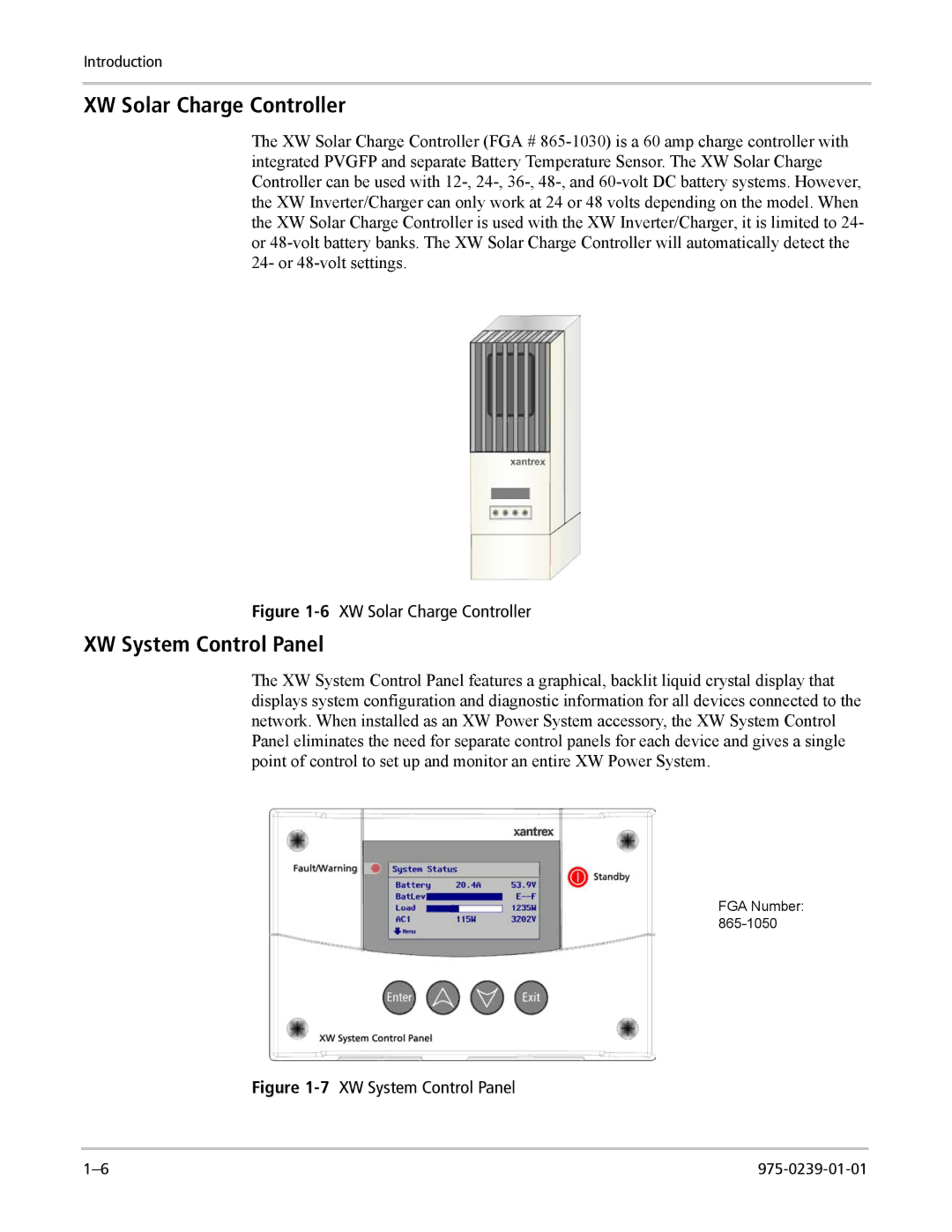 Xantrex Technology XW4024-120/240-60, XW4548-120/240-60, XW6048-120/240-60 manual XW Solar Charge Controller 