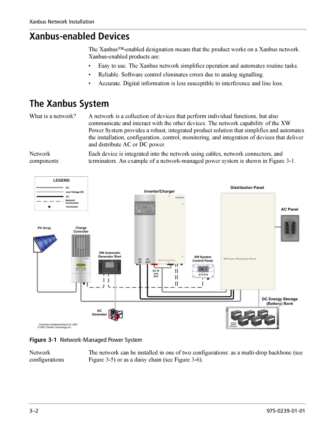 Xantrex Technology XW4024-120/240-60, XW4548-120/240-60, XW6048-120/240-60 manual Xanbus-enabled Devices, Xanbus System 