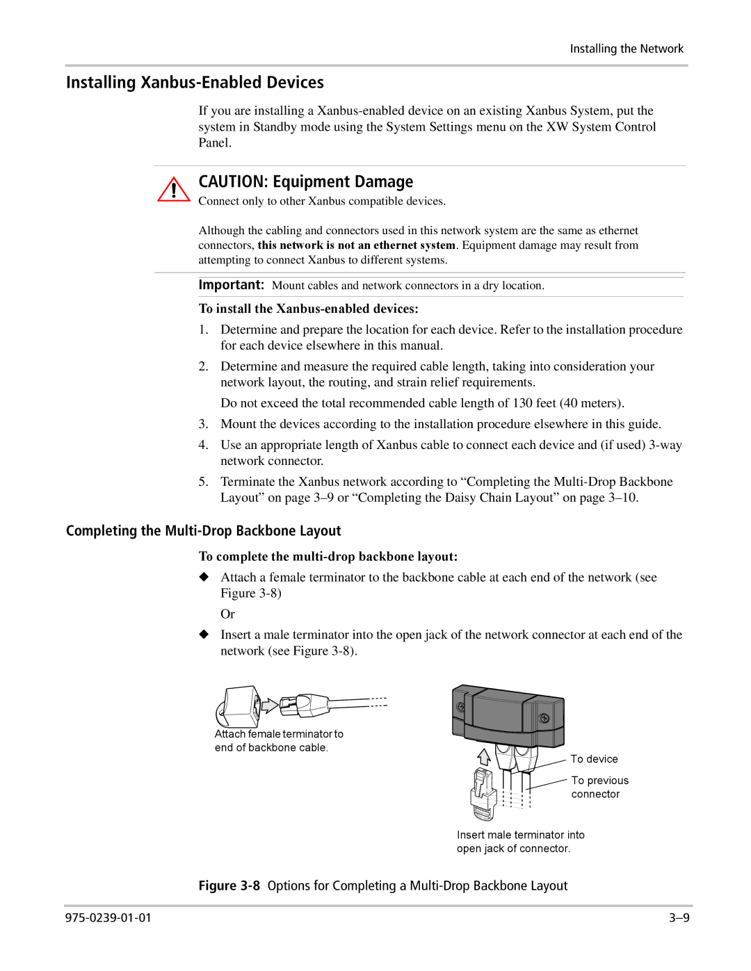 Xantrex Technology XW4024-120/240-60, XW4548-120/240-60, XW6048-120/240-60 manual Installing Xanbus-Enabled Devices 