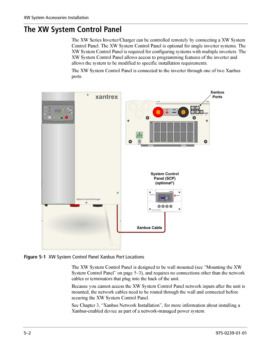 Xantrex Technology XW4024-120/240-60, XW4548-120/240-60, XW6048-120/240-60 manual XW System Control Panel 