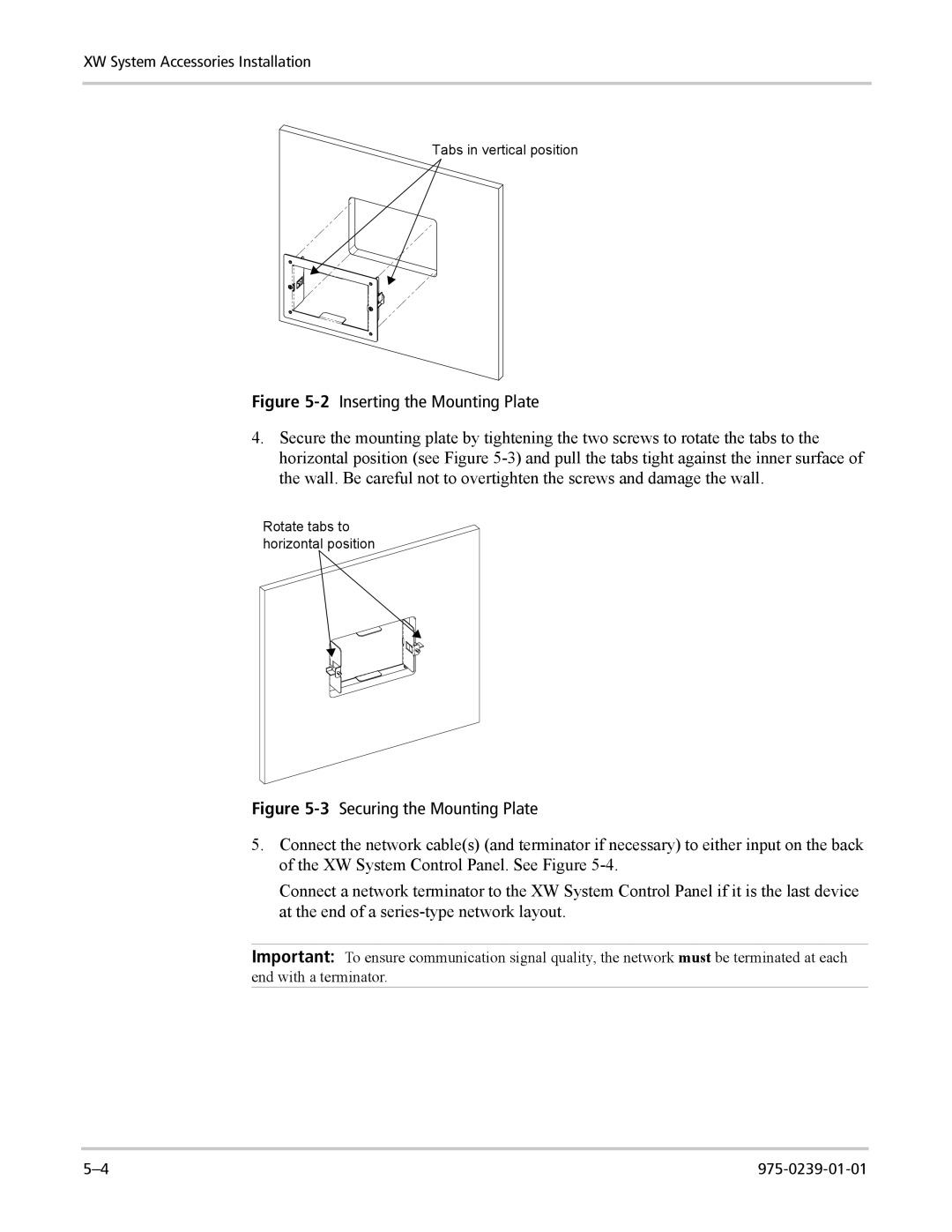 Xantrex Technology XW4024-120/240-60, XW4548-120/240-60, XW6048-120/240-60 manual 2Inserting the Mounting Plate 