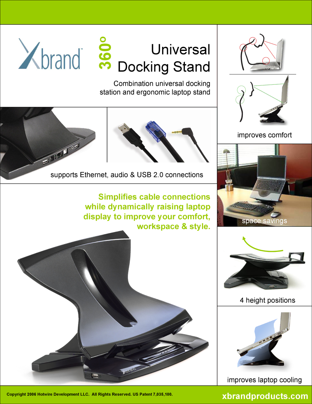 Xbrand manual 360 o, Universal Docking Stand 