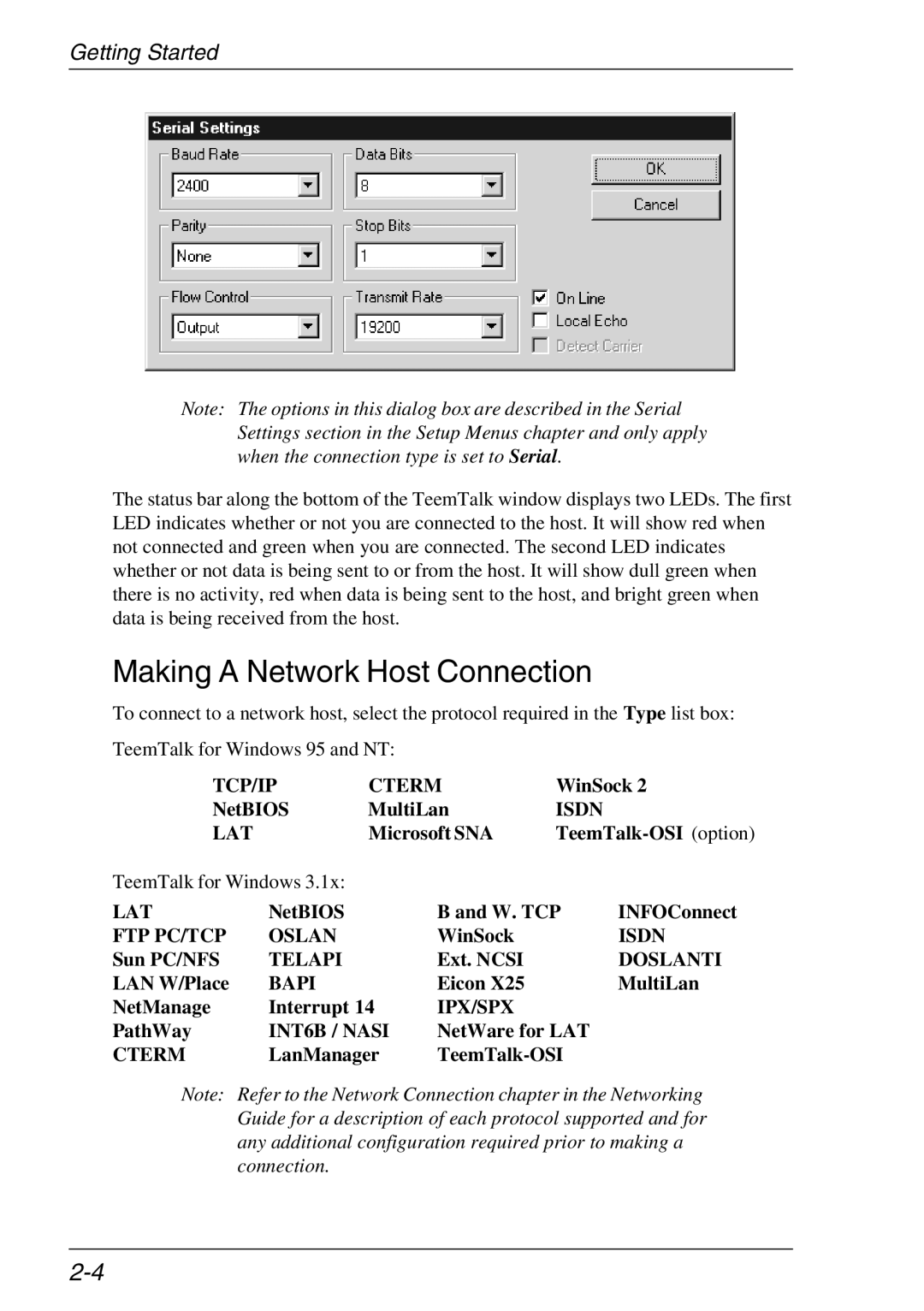 Xerox 05W, 07W & -11W manual MakingANetworkHostConnection 