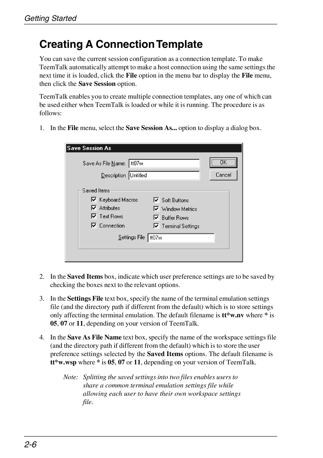 Xerox 05W, 07W & -11W manual Creating a Connection Template 