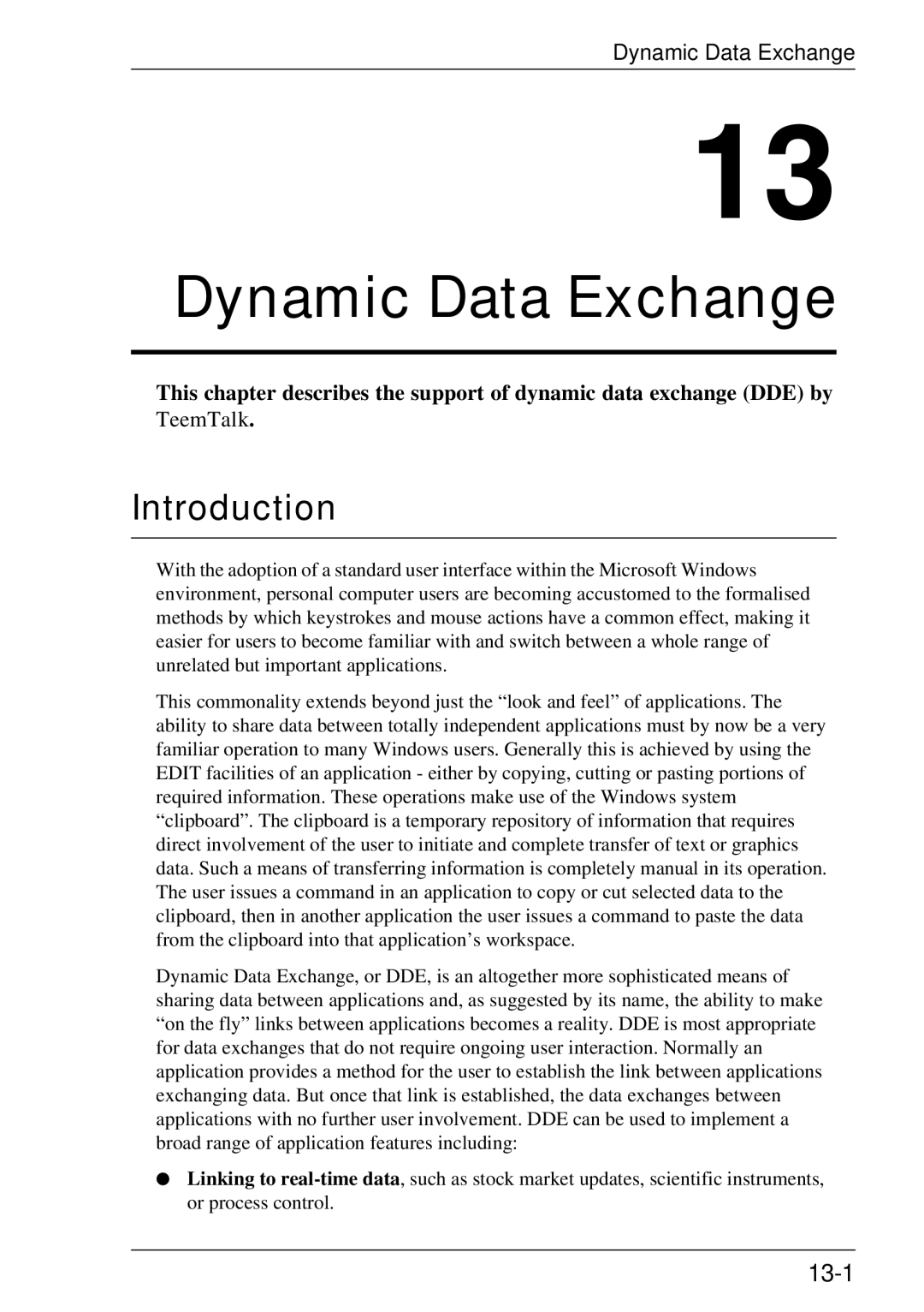 Xerox 07W & -11W, 05W manual Dynamic Data Exchange, 13-1 