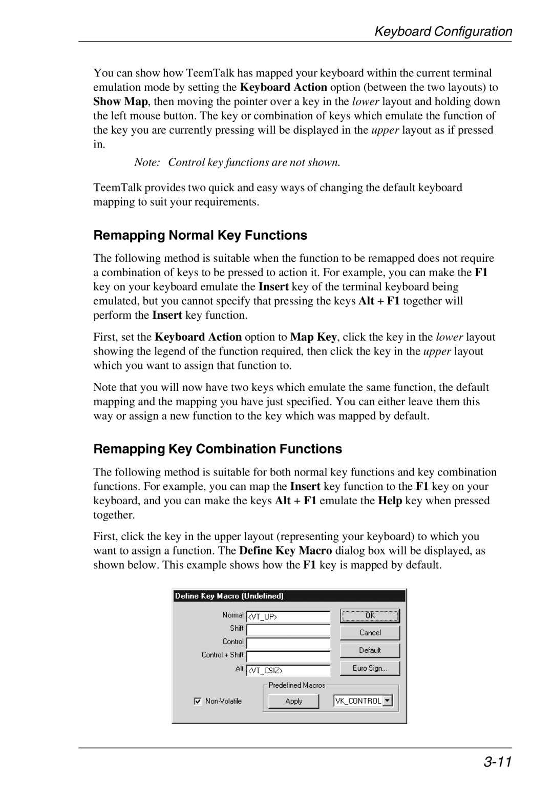 Xerox 07W & -11W, 05W manual Remapping Normal Key Functions, Remapping Key Combination Functions 