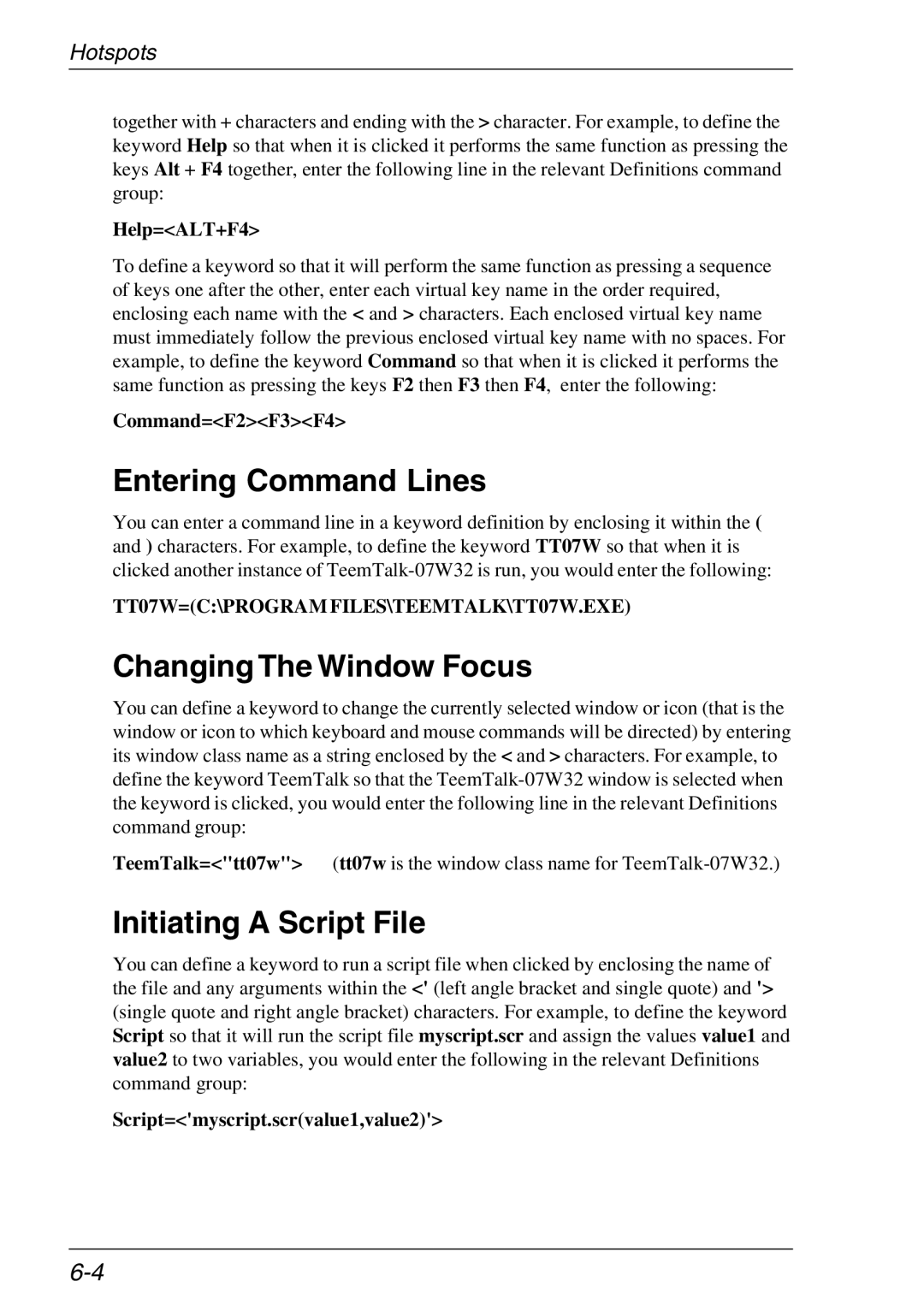 Xerox 05W, 07W & -11W manual Help=ALT+F4, Command=F2F3F4, Script=myscript.scrvalue1,value2 