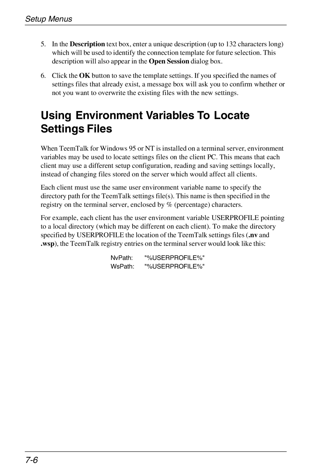 Xerox 05W, 07W & -11W manual Using Environment Variables To Locate Settings Files 