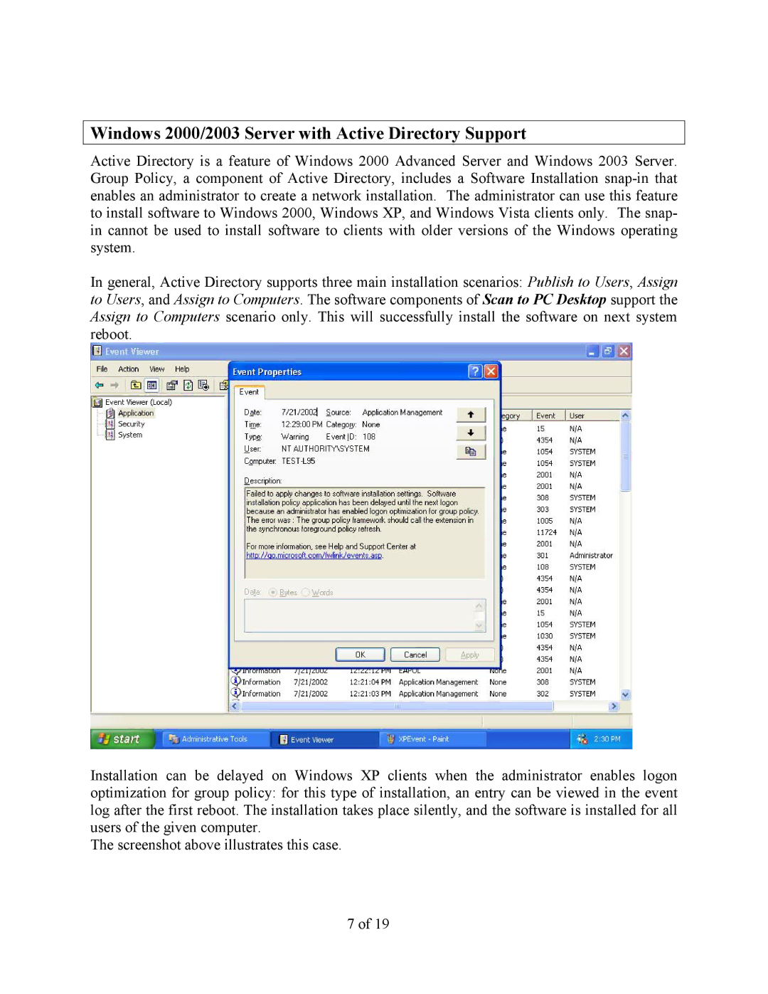 Xerox 10 manual Windows 2000/2003 Server with Active Directory Support 