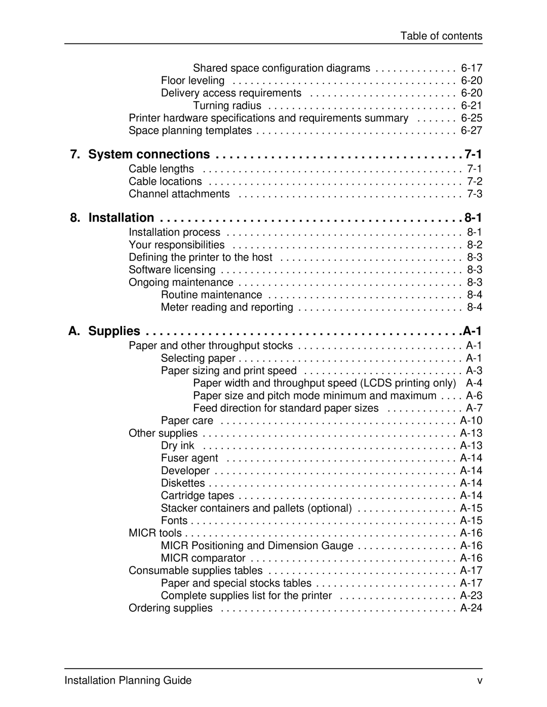 Xerox 155, 100, 135, 115 manual System connections, Installation, Supplies 