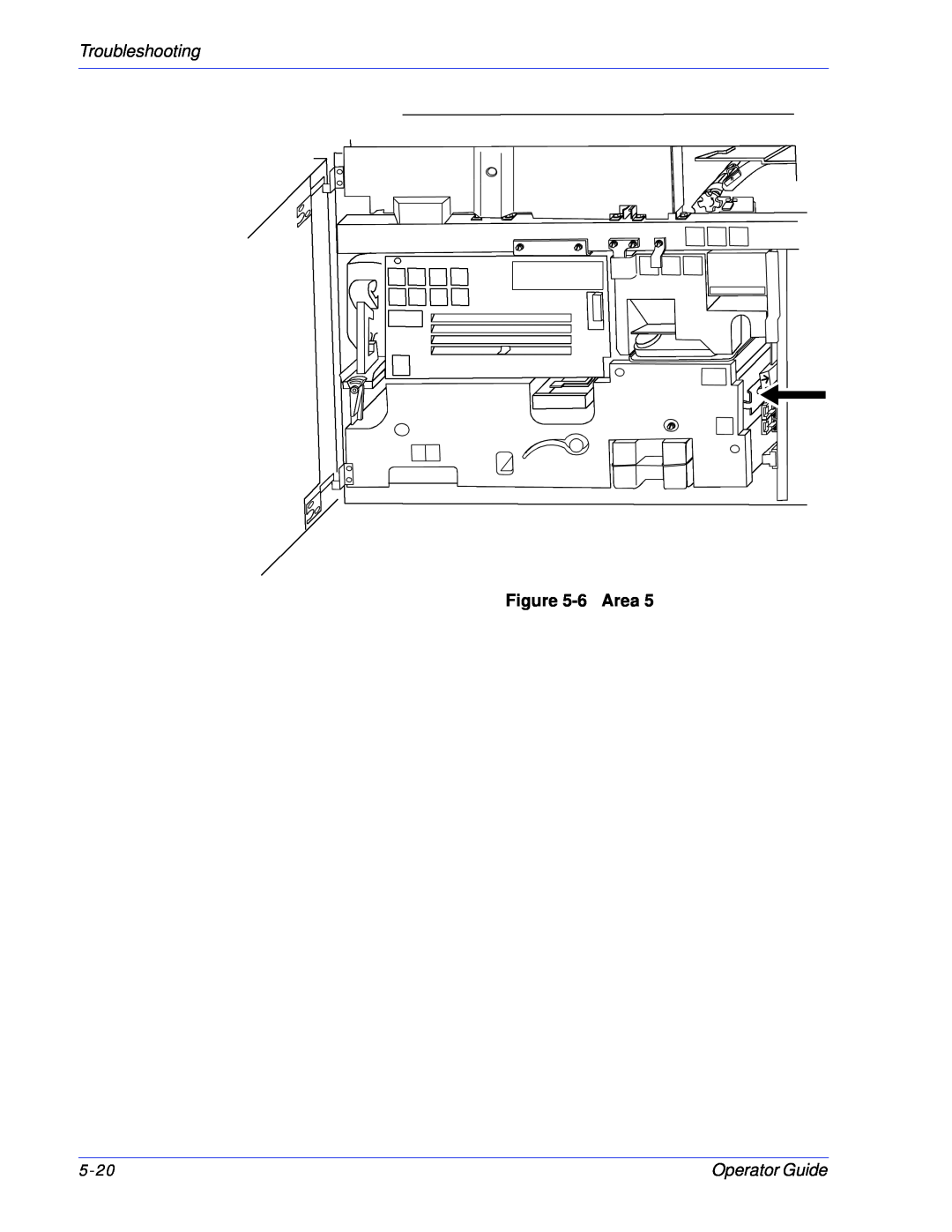 Xerox 100, 180 EPS manual Troubleshooting, 6Area, Operator Guide, 5-20 