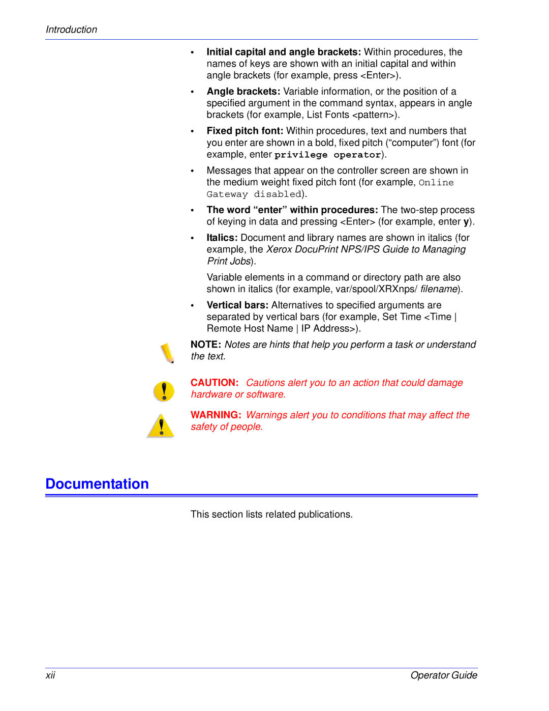 Xerox 100, 180 EPS manual Documentation, Introduction 