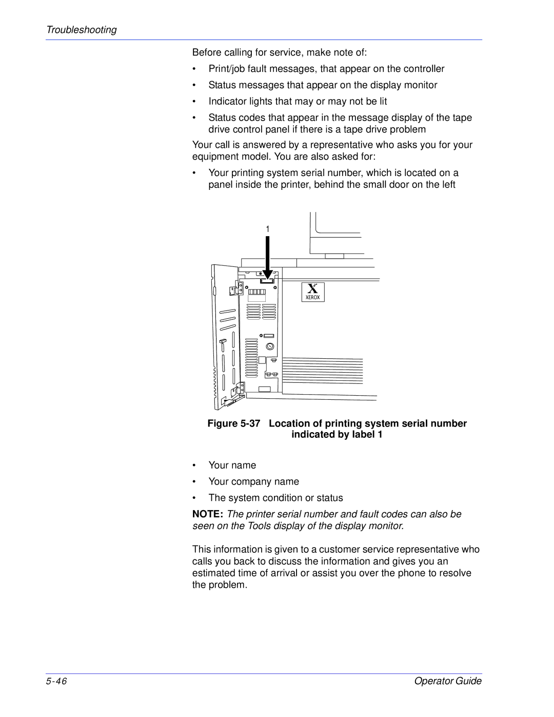 Xerox 100, 180 EPS manual Troubleshooting 