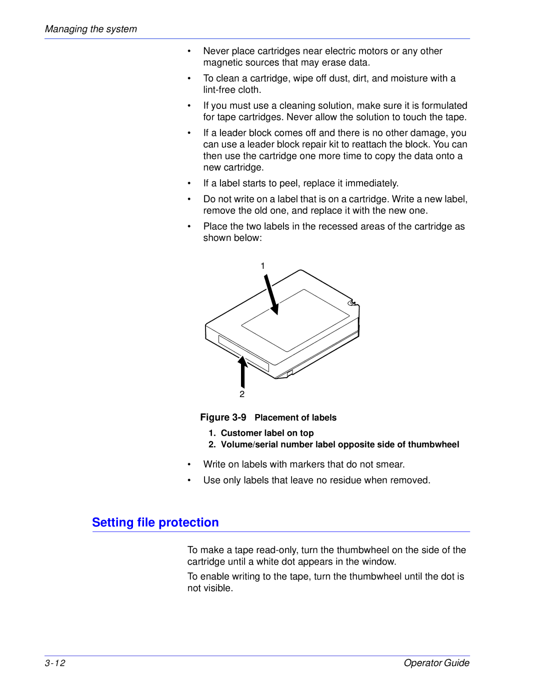 Xerox 100, 180 EPS manual Setting file protection 