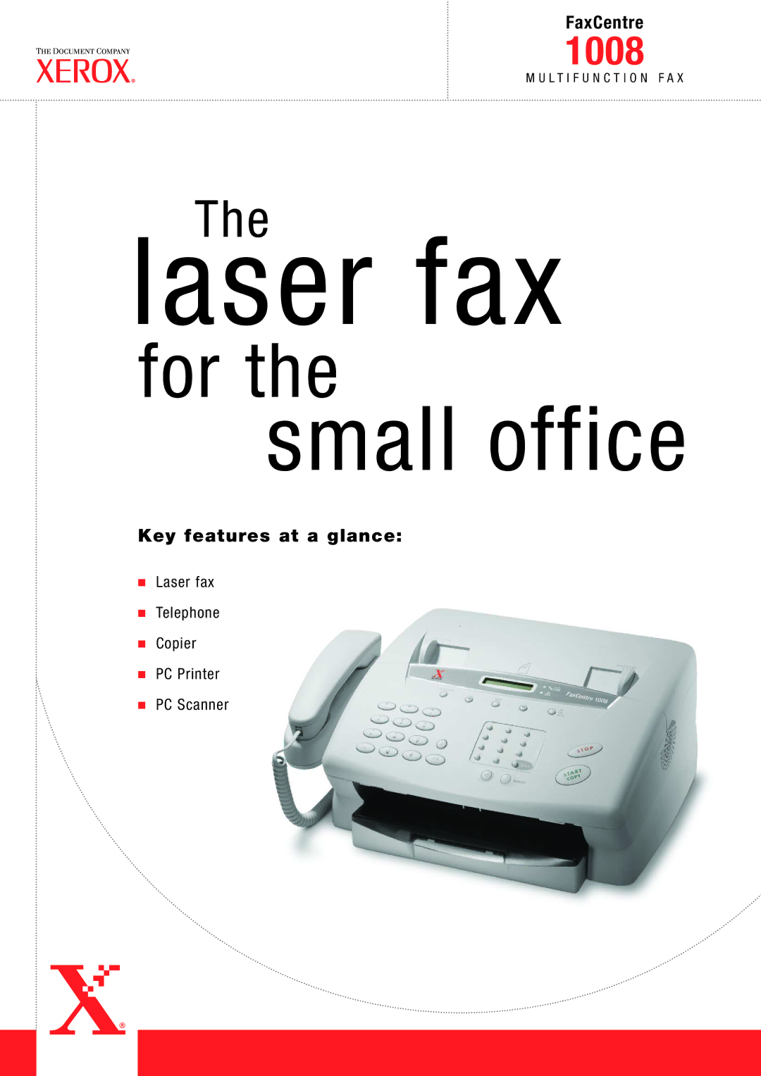 Xerox 1008M manual Laser fax 