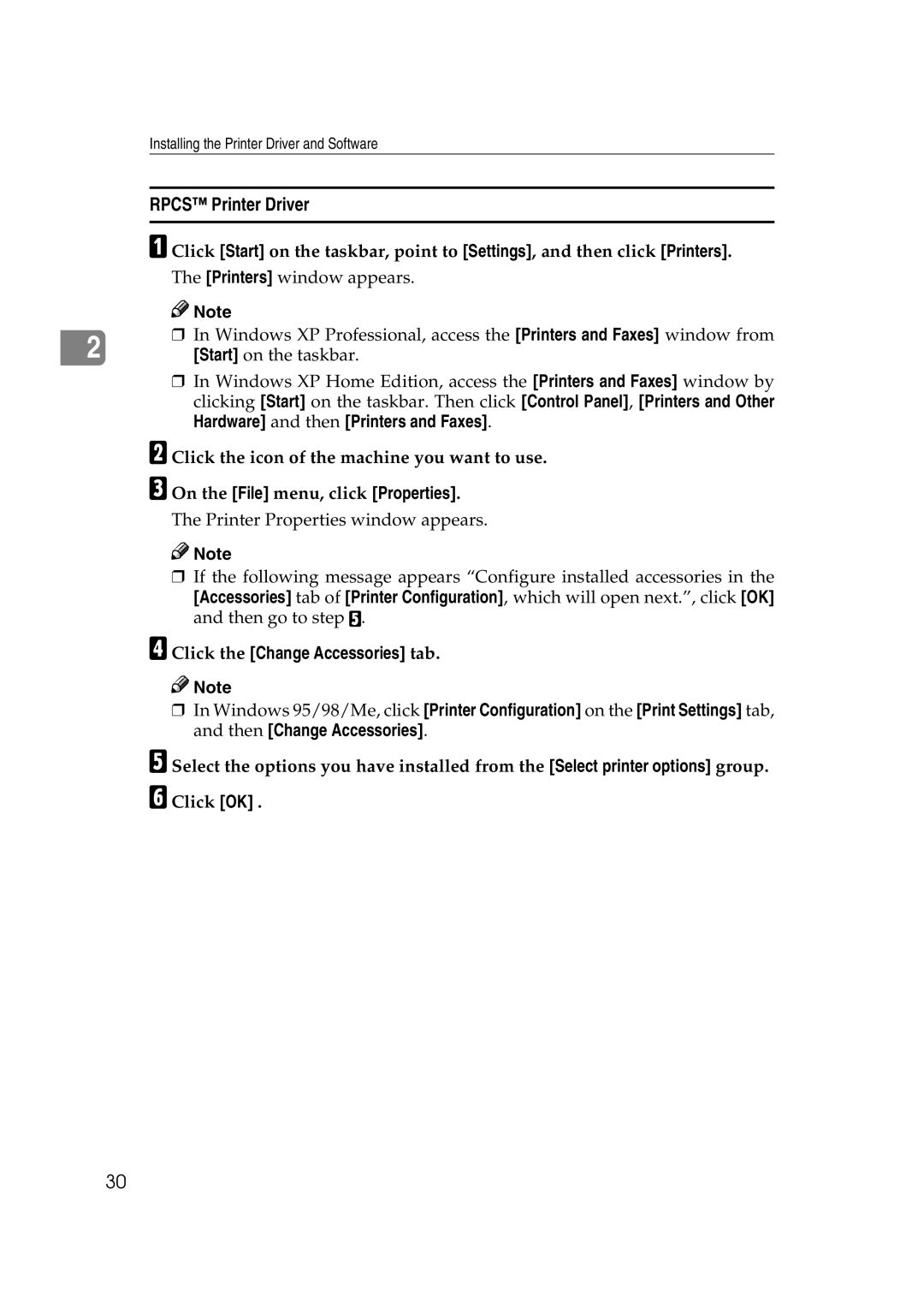 Xerox 1075 manual Printers window appears, Start on the taskbar 