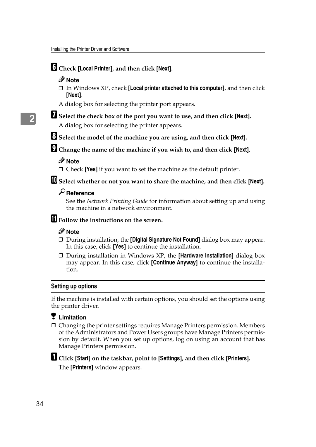 Xerox 1075 manual Printers window appears 