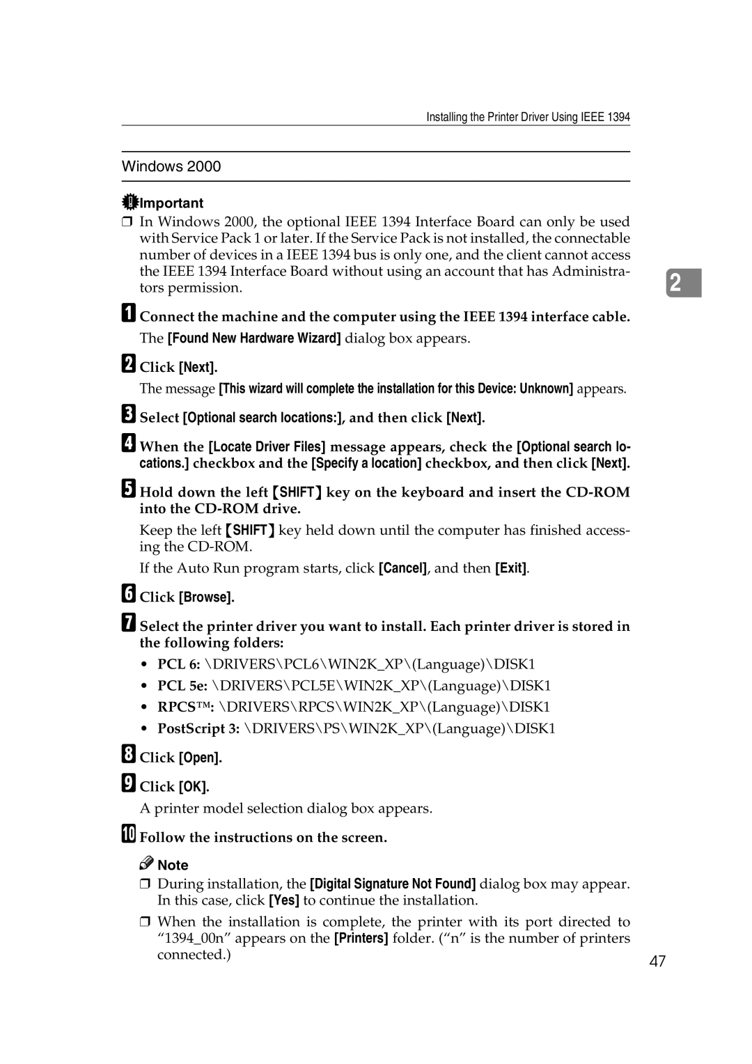 Xerox 1075 manual Found New Hardware Wizard dialog box appears, Select Optional search locations, and then click Next 