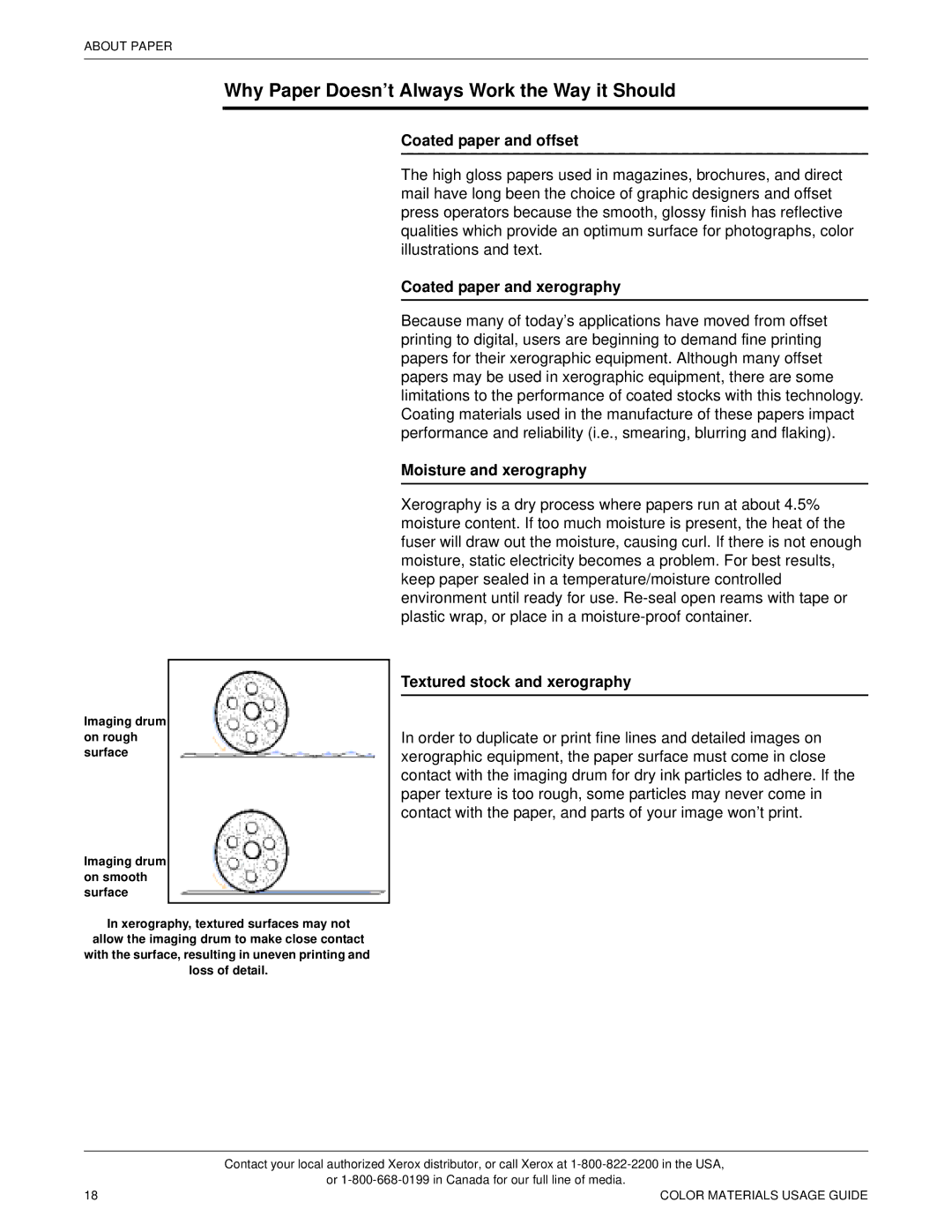 Xerox 12 manual Why Paper Doesn’t Always Work the Way it Should, Coated paper and offset, Coated paper and xerography 