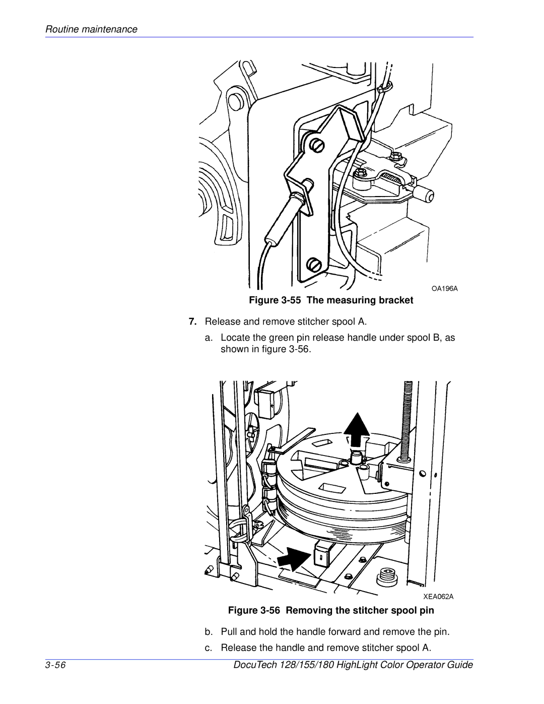 Xerox 128 manual The measuring bracket 