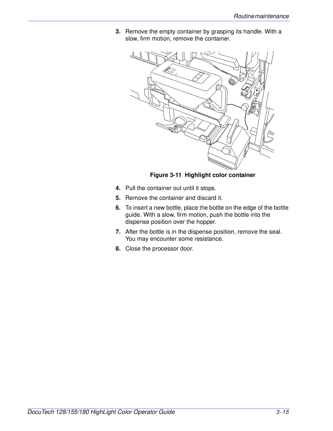 Xerox 128 manual Highlight color container 