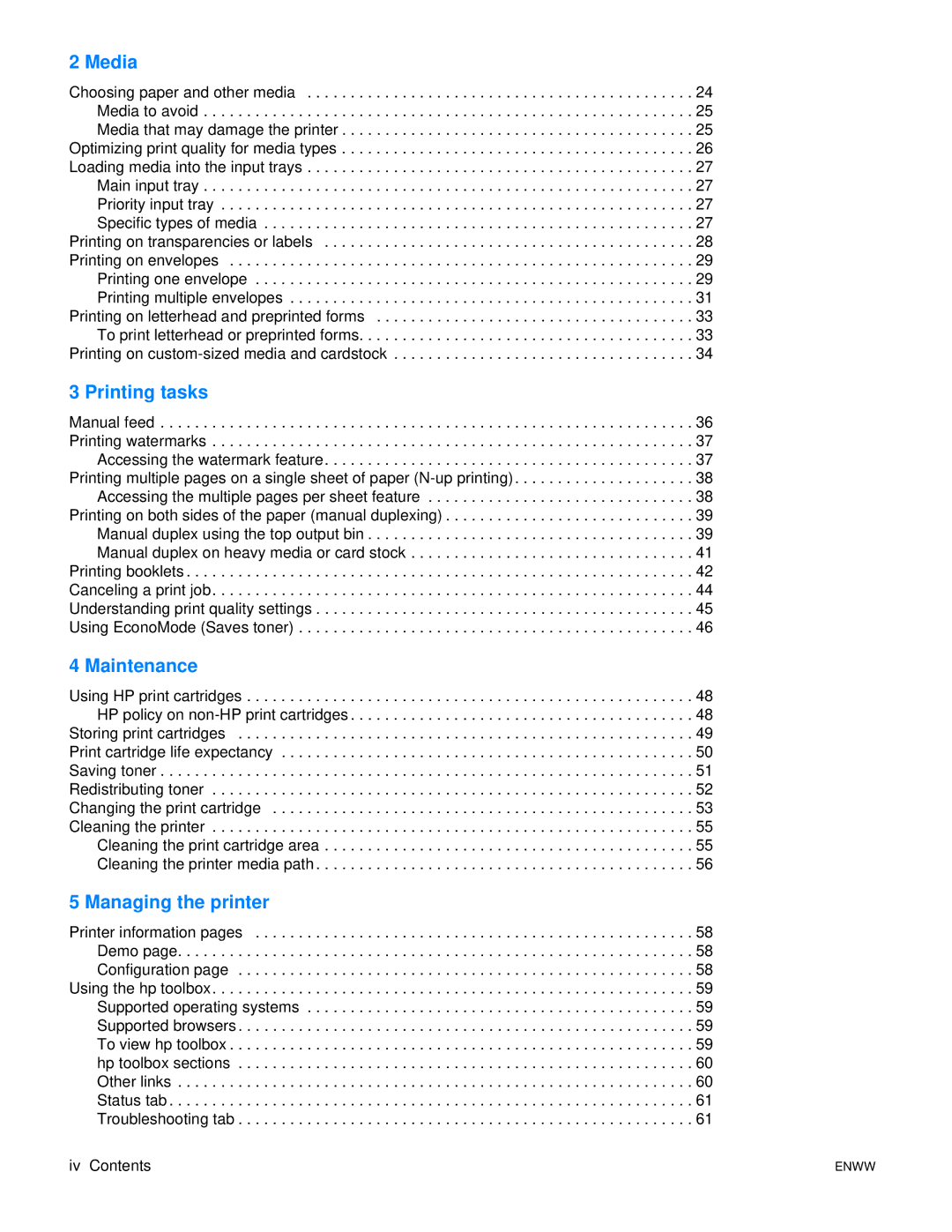 Xerox 1300 series, 1150 manual Media 