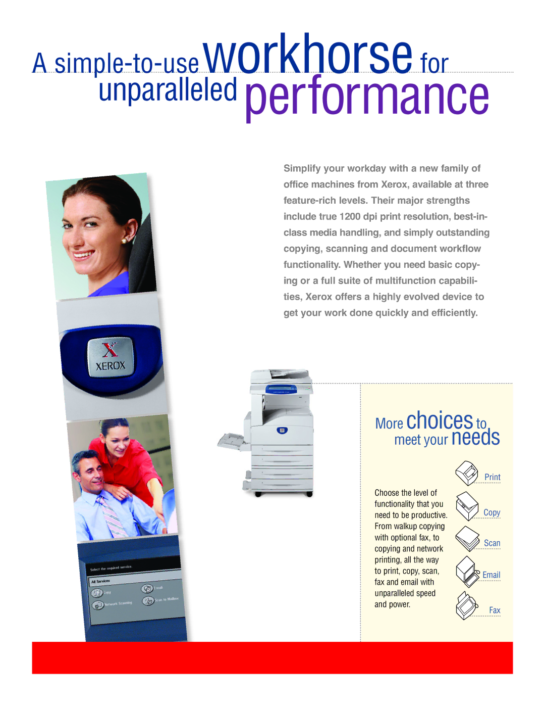 Xerox 133 manual Unparalleled performance 