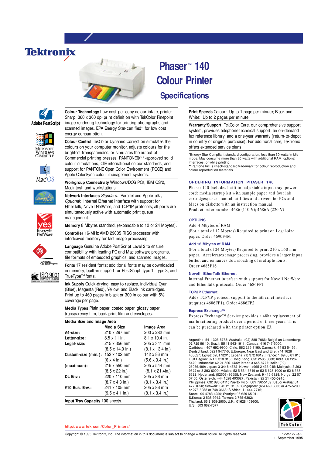 Xerox 140 specifications Add 16 Mbytes of RAM, Novell, EtherTalk Ethernet, TCP/IP Ethernet, Express Exchange 