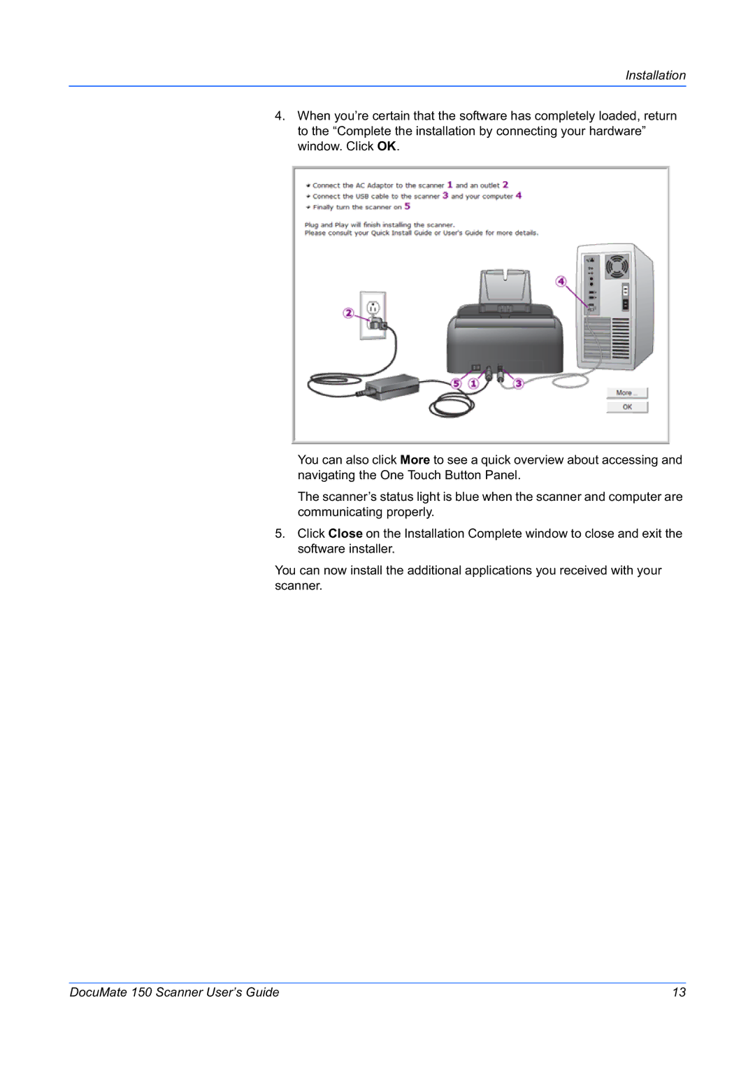 Xerox 150 manual Installation 