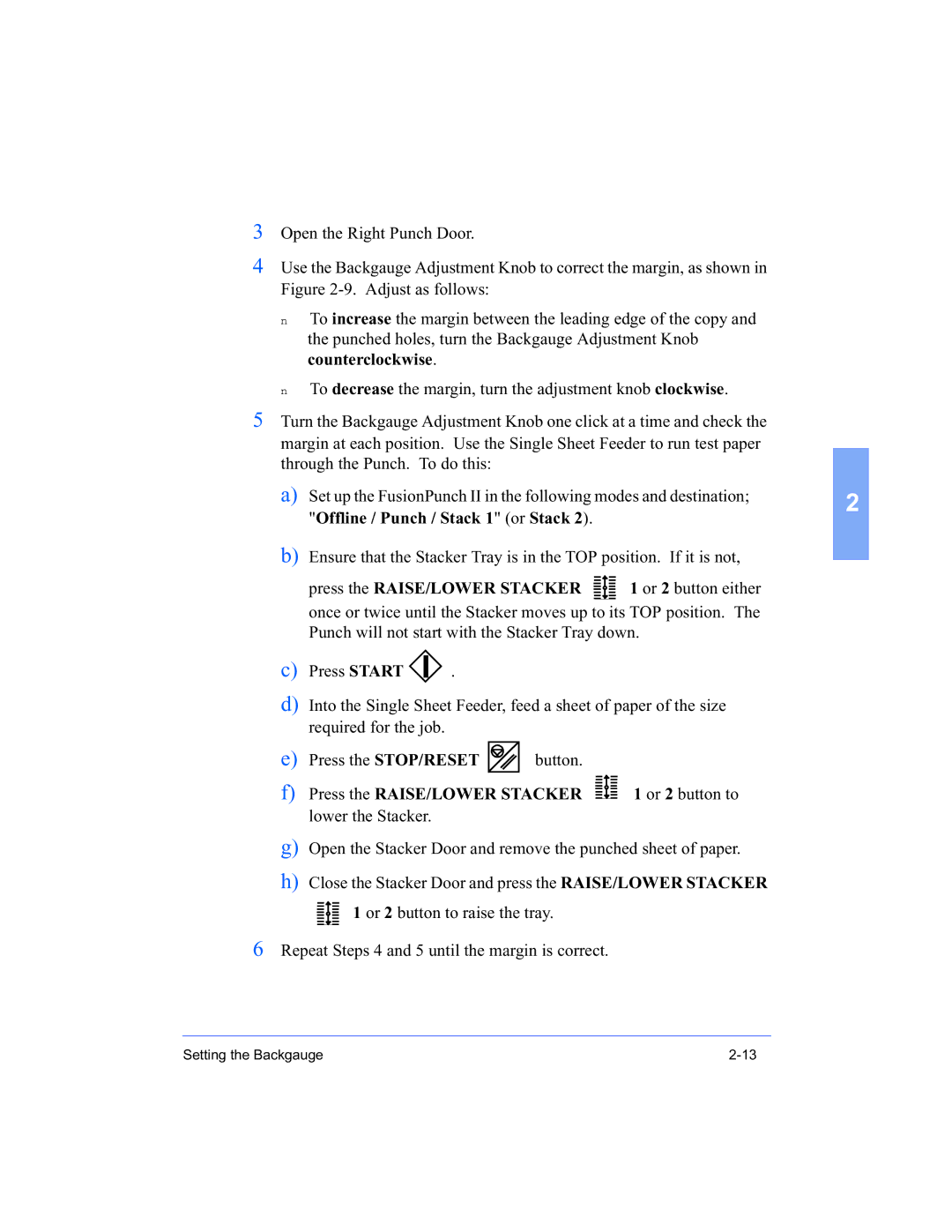 Xerox 16 Series manual Offline / Punch / Stack 1 or Stack, Press the RAISE/LOWER Stacker lower the Stacker 