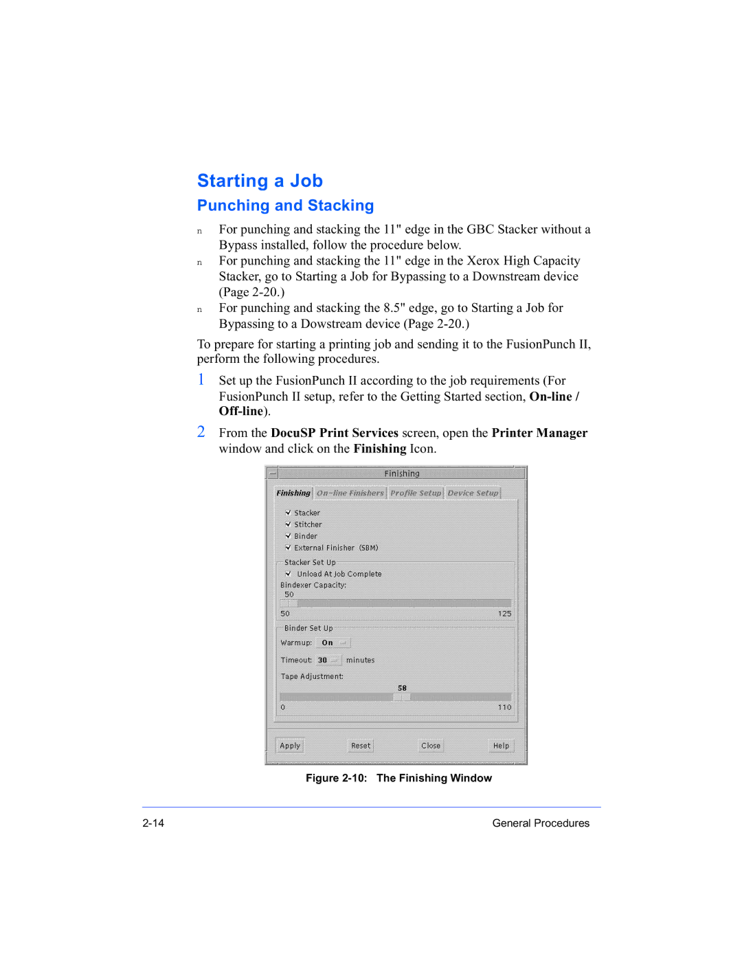 Xerox 16 Series manual Starting a Job, Punching and Stacking 