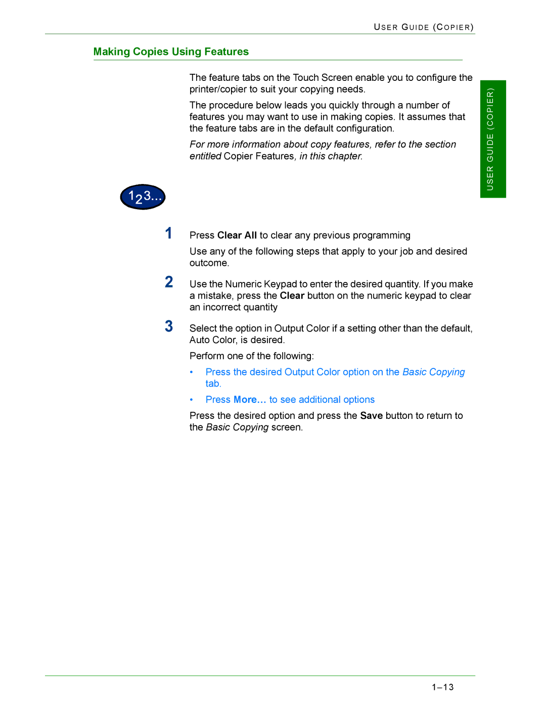 Xerox 2240, 1632 manual Making Copies Using Features 