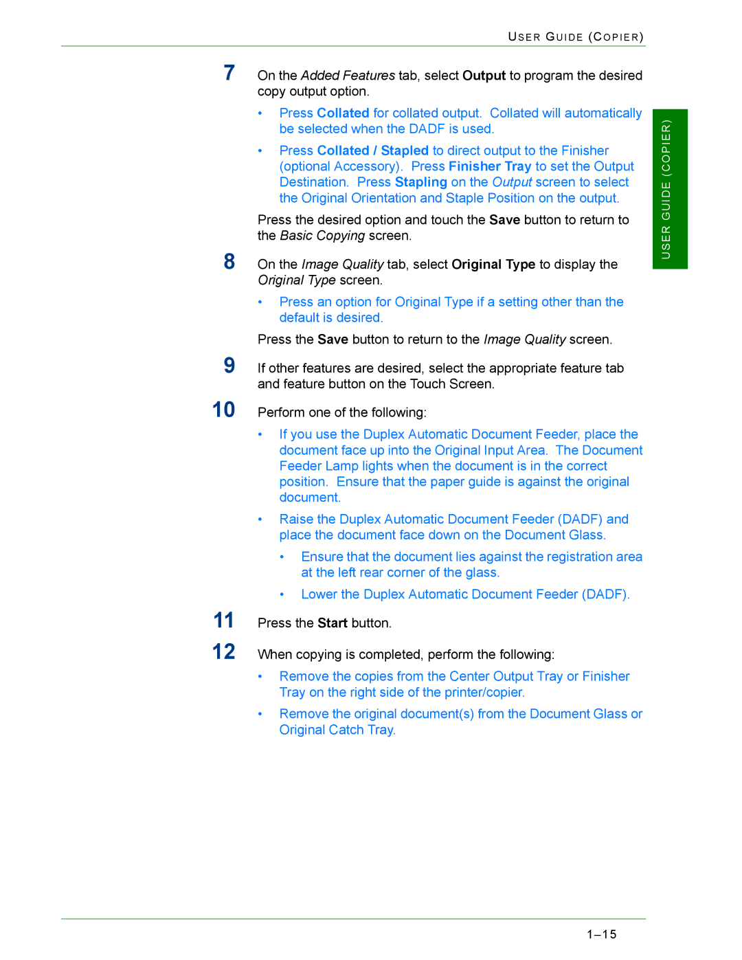 Xerox 2240, 1632 manual User Guide Copier 