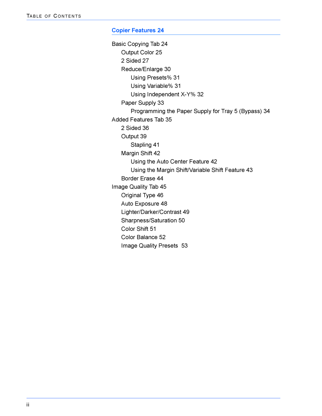 Xerox 1632, 2240 manual Copier Features 