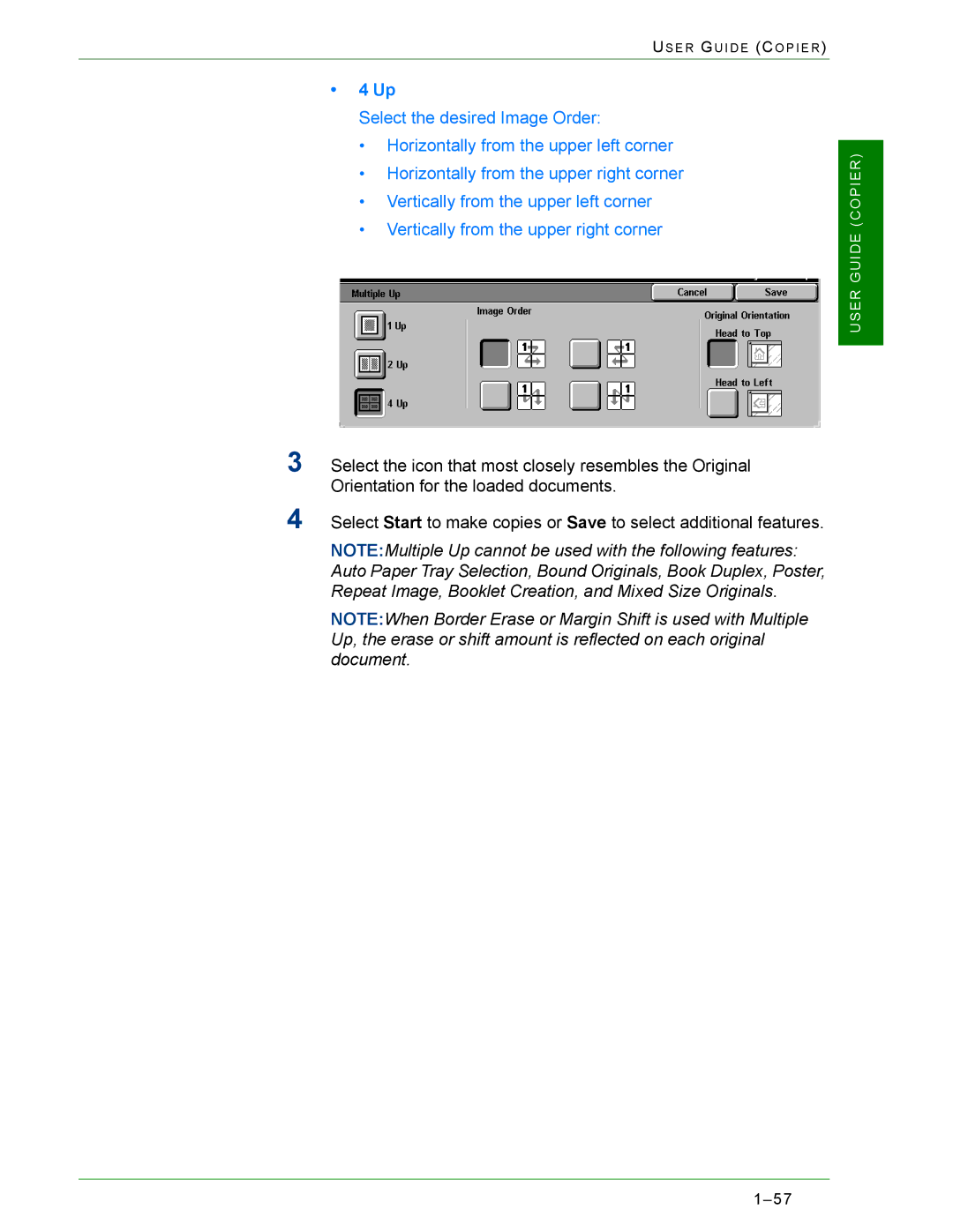 Xerox 2240, 1632 manual User Guide Copier 