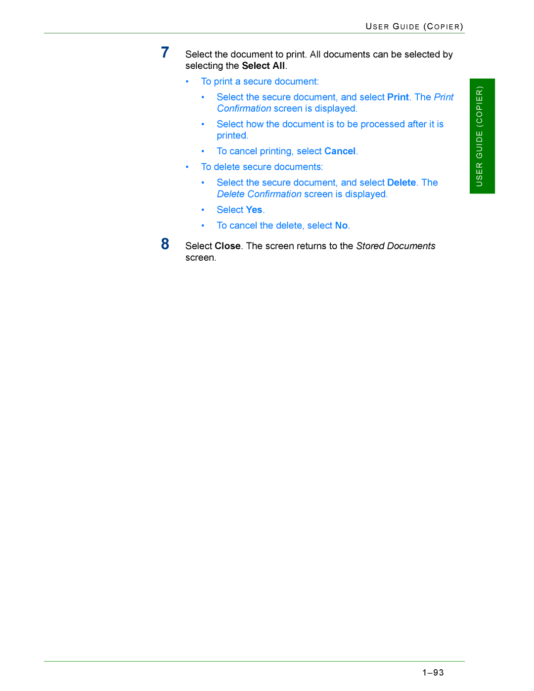 Xerox 2240, 1632 manual User Guide Copier 