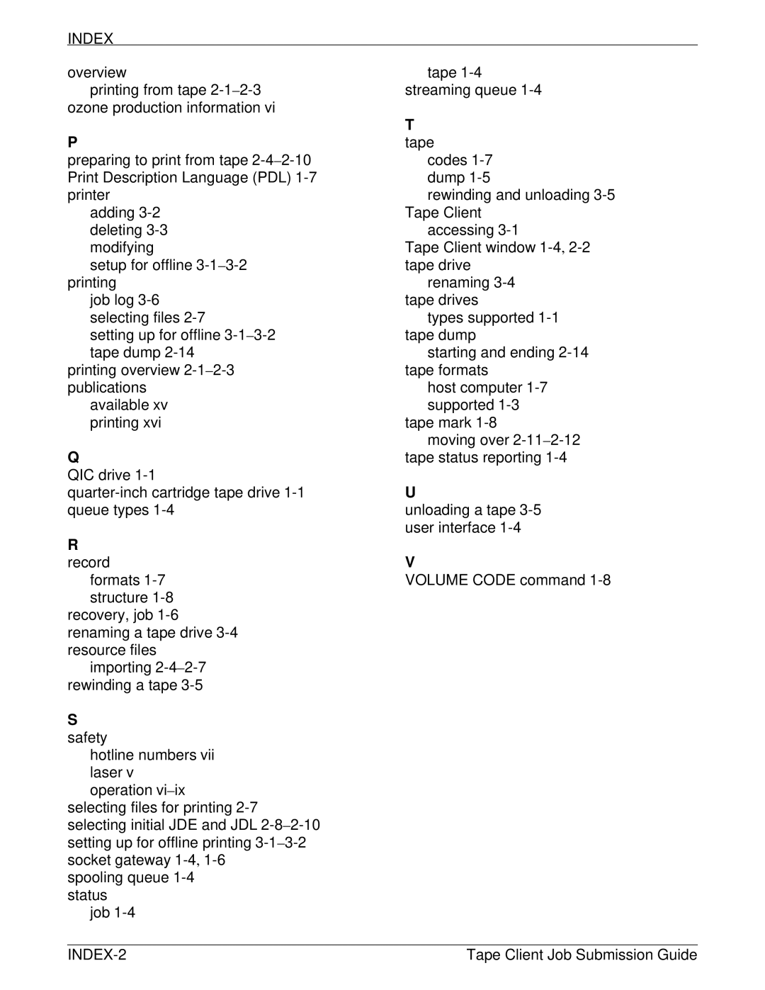 Xerox 2000 SERIES EPS manual INDEX-2 