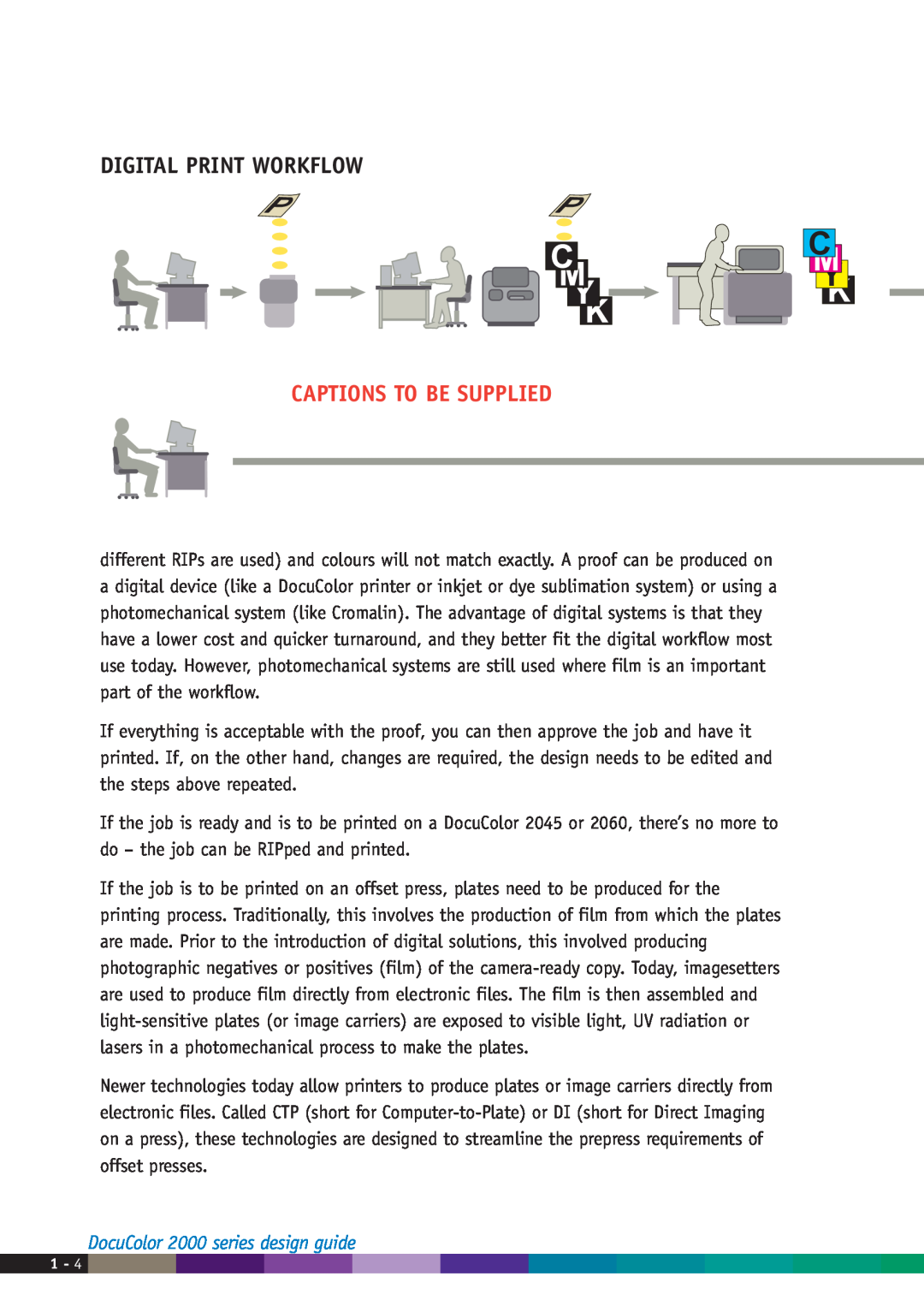 Xerox manual Digital Print Workflow, Captions To Be Supplied, DocuColor 2000 series design guide 