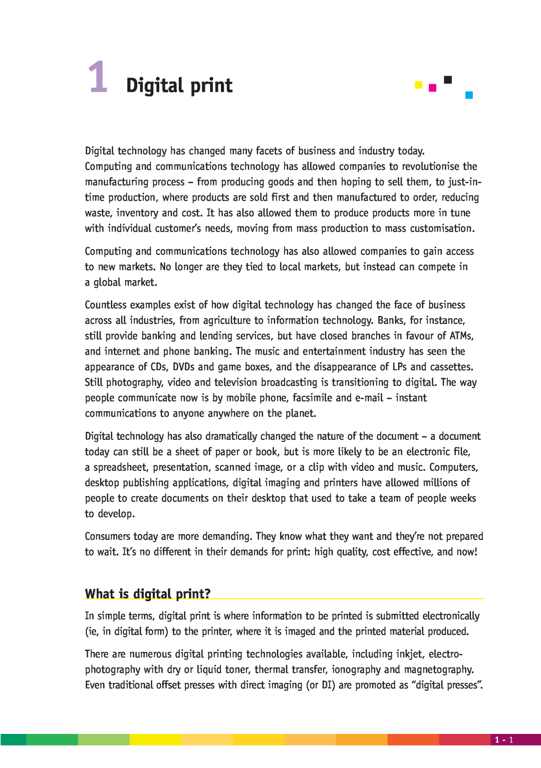 Xerox 2000 manual Digital print, What is digital print? 