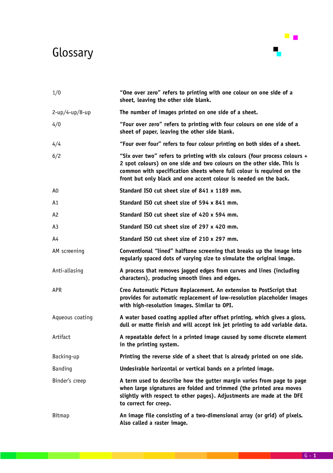 Xerox 2000 manual Glossary, Apr 