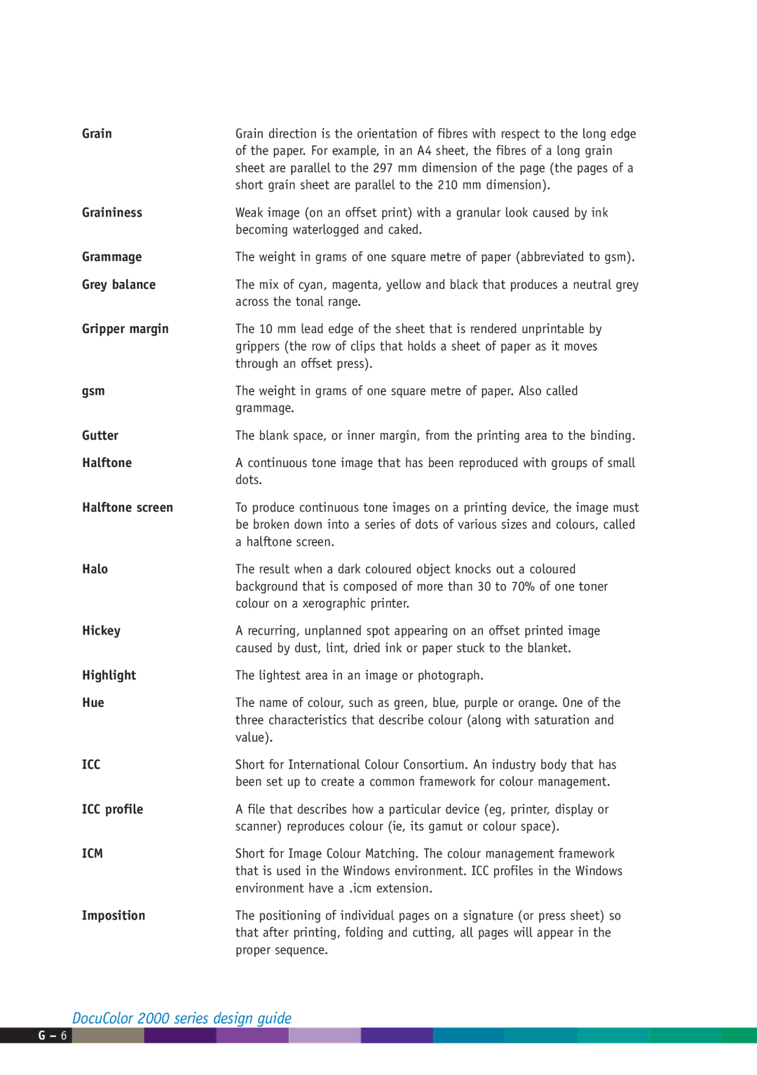 Xerox 2000 manual Icc, Icm 