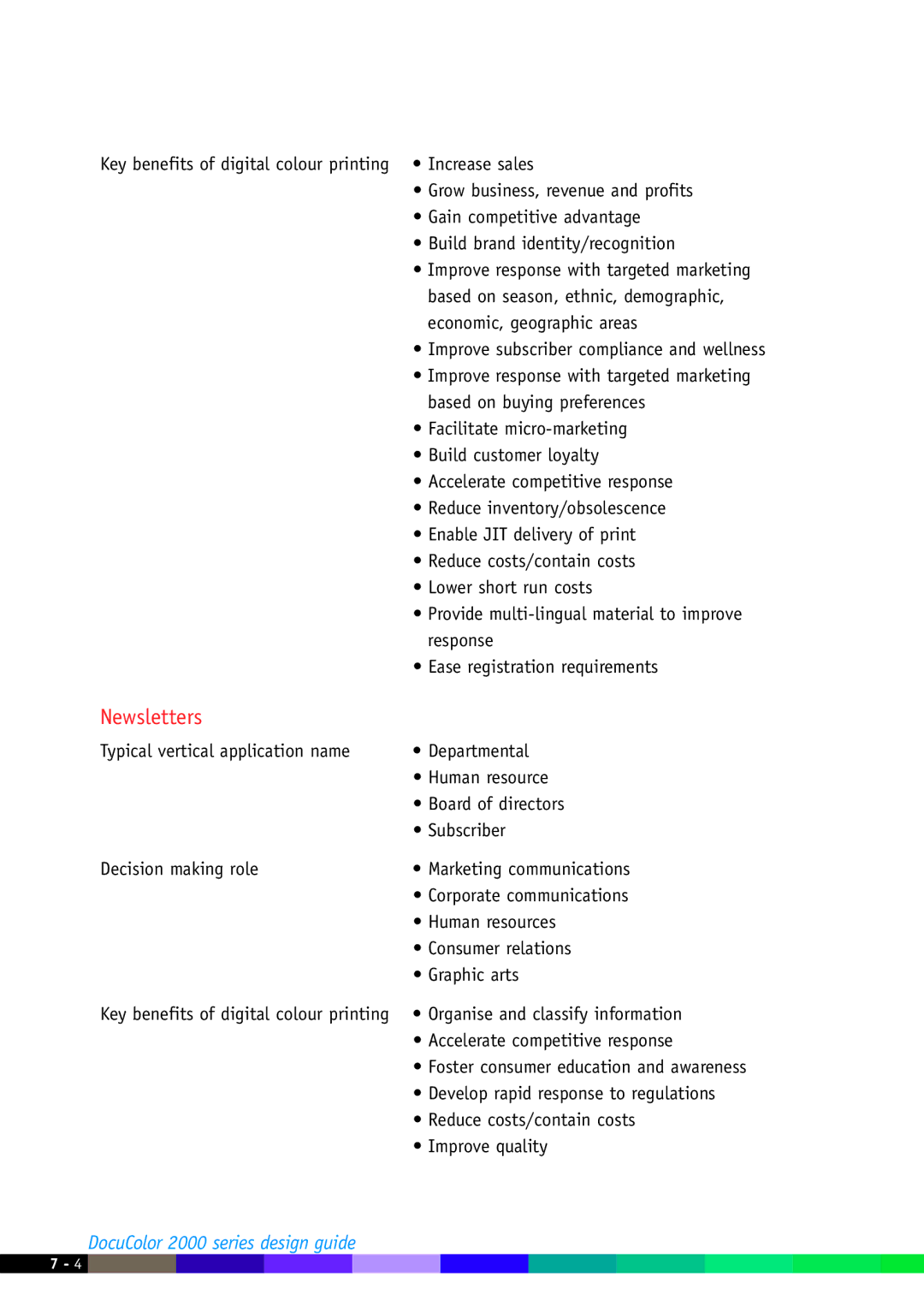 Xerox 2000 manual Newsletters 