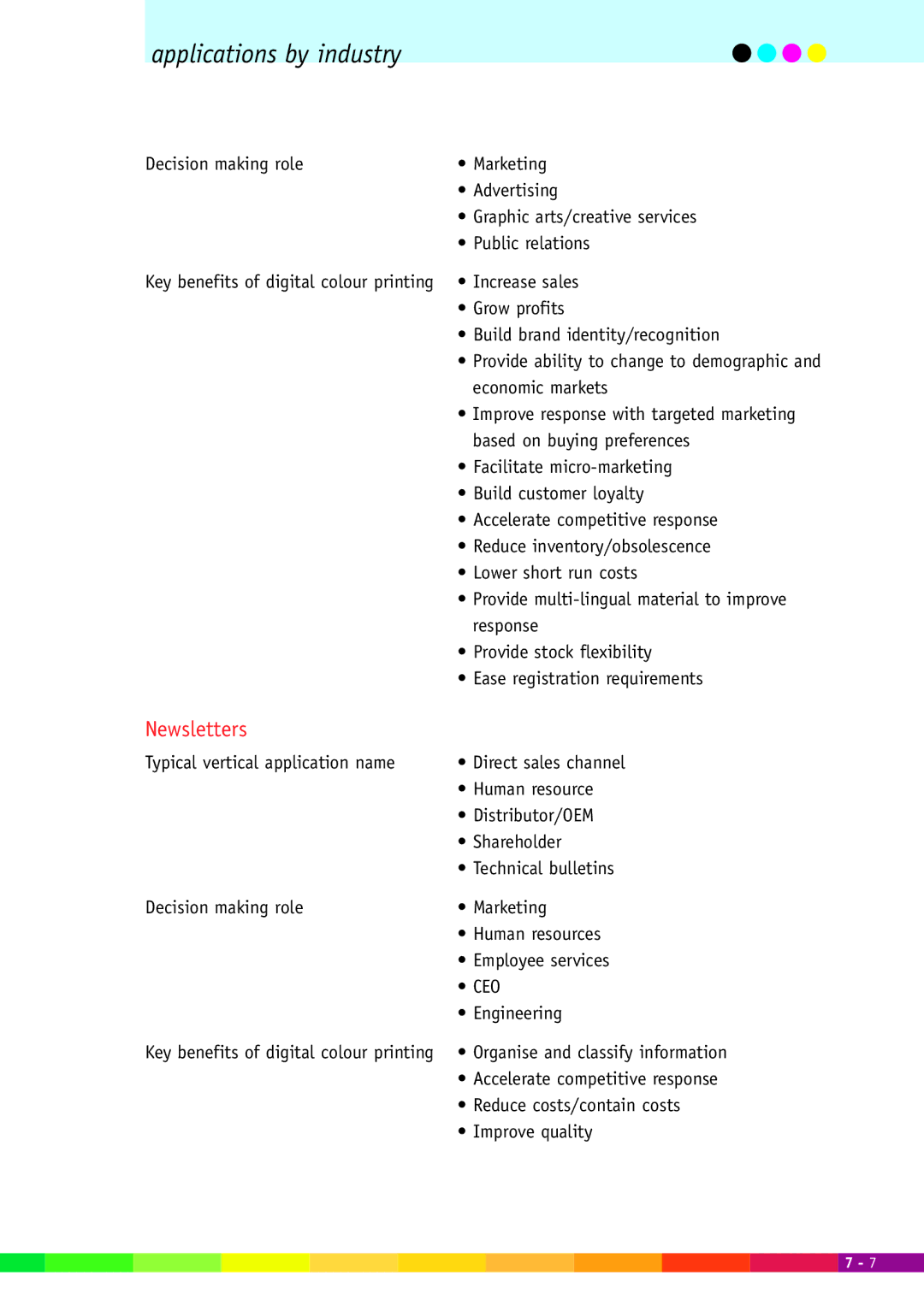 Xerox 2000 manual Economic markets 