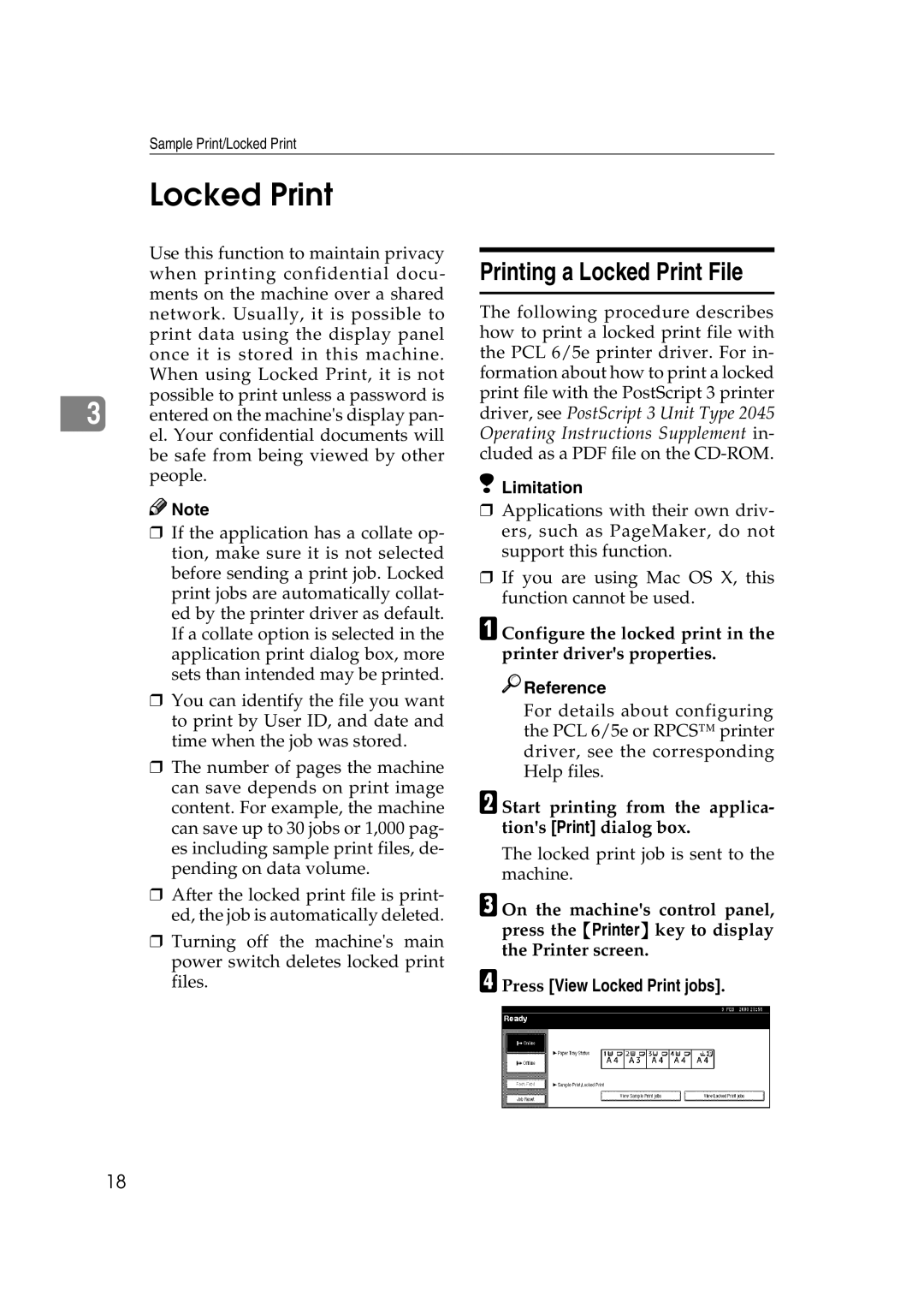 Xerox 2045e appendix Printing a Locked Print File, Press View Locked Print jobs 