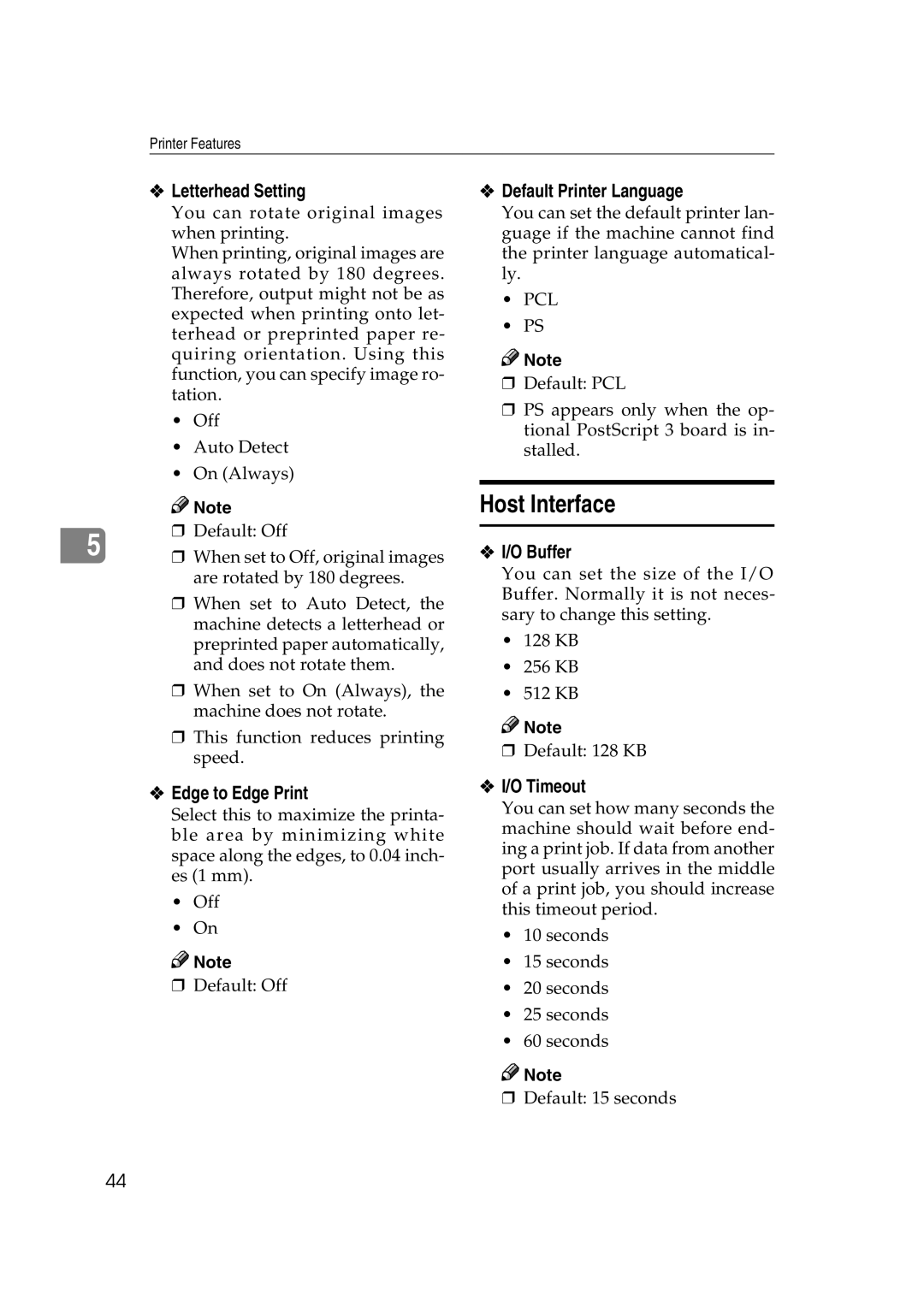 Xerox 2045e appendix Host Interface 