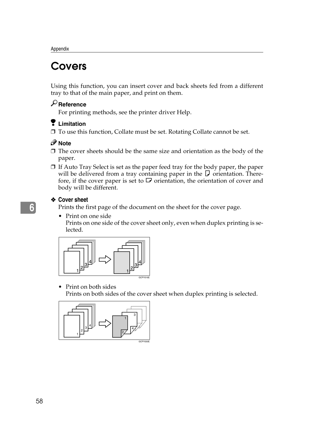 Xerox 2045e appendix Covers, Cover sheet 